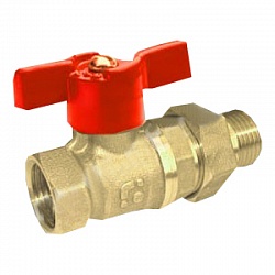 Кран лат.шаровой (11б27п1) ДУ-20 " американка" ручка бабочка (БАЗ)